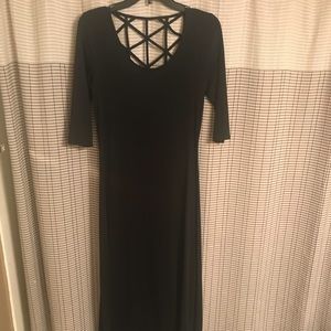 Full length black maxi dress